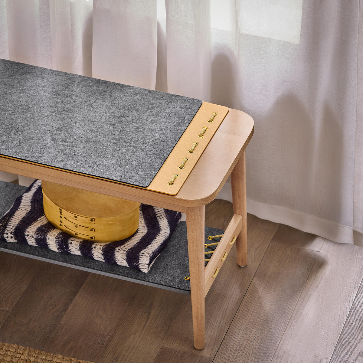 SCHUHREGAL mit Zapfenverbindungen Natur - Naturfarben, Holz/Holzwerkstoff (110/46/37cm) - SoBuy