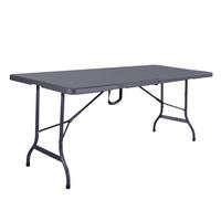BUFFETTISCH Klapptisch Grau - Dunkelgrau, Kunststoff (180/75/72cm) - HATTORO