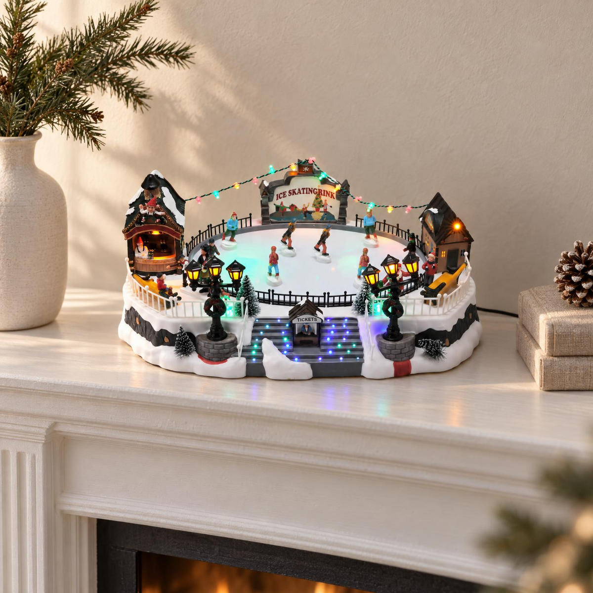 WEIHNACHTLICHE mit beleuchtetem LED-Licht und Bewegung 40/27,5/17 cm - Multicolor, Kunststoff (27.5/17/40cm) - Home Styling Collection