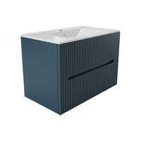 EINZELWASCHTISCH - 80 cmcm x 45.5 cmcm - Holz, Platte - Marineblau - PAVANI - Dunkelblau, Holz (80/55/45.5cm) - Vente-Unique