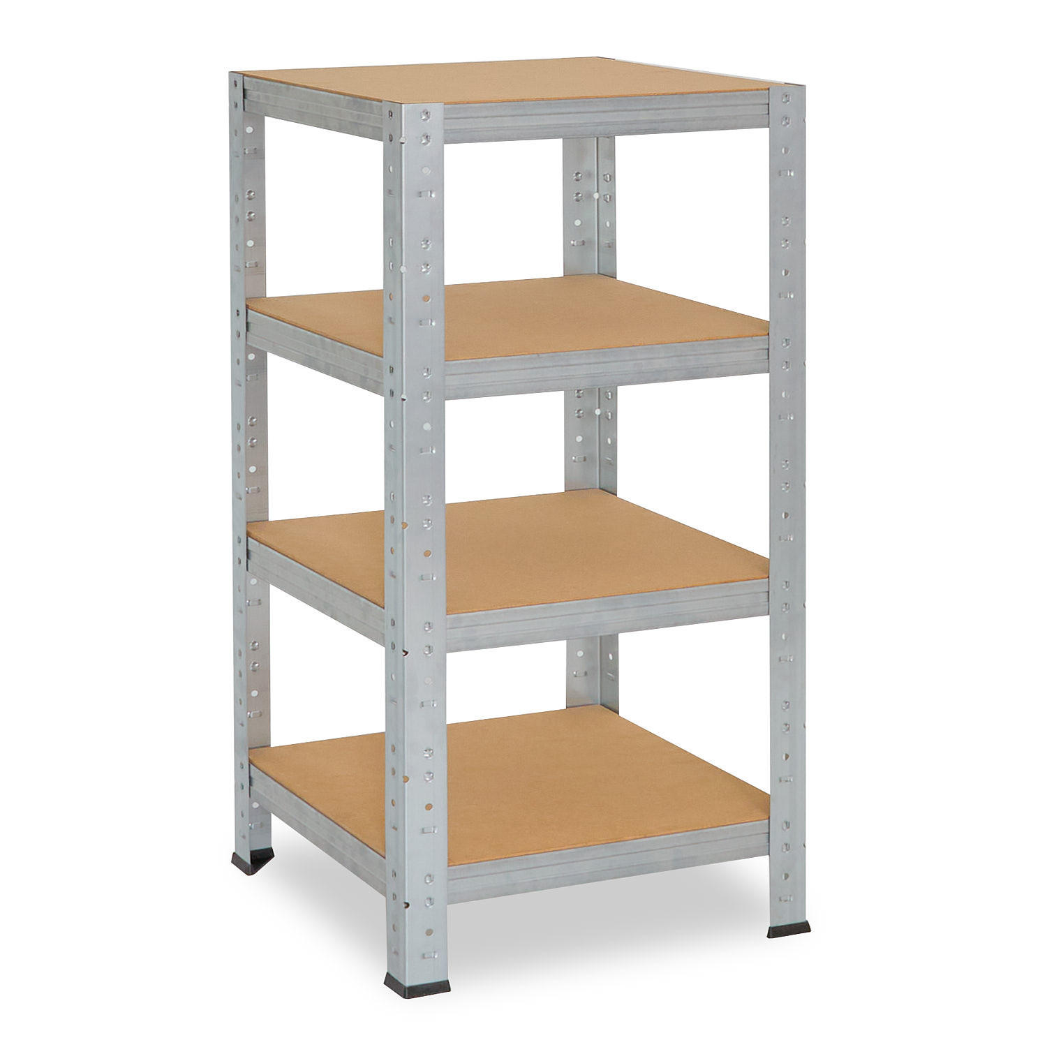 SCHWERLASTREGAL HOME 100x60x60 cm in verzinkt mit 4 Böden und 175 kg Traglast pro Boden - Silberfarben, Metall (60/100/60cm) - shelfplaza