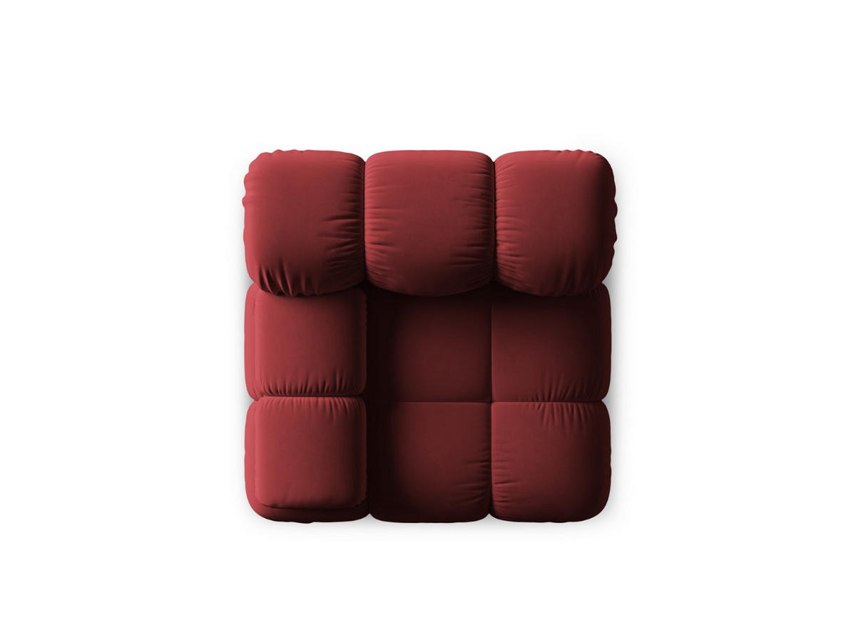 MODUL links Bellis aus Samt dunkelrot - Dunkelrot, Textil (94/70/94cm) - Micadoni