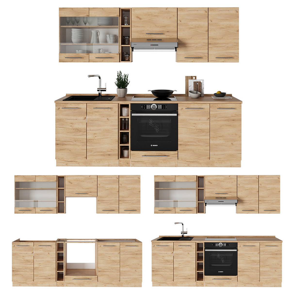 Honigeiche, Holzwerkstoff (235/81.6/60cm) - Vicco