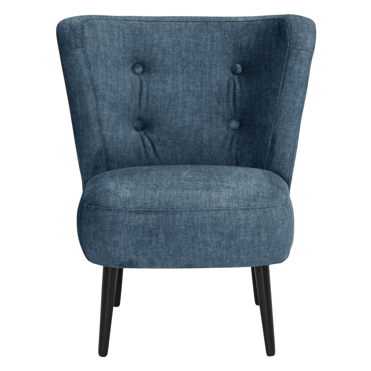 POLSTERSESSEL Kassi Samtvelours dunkelblau - Dunkelblau, Kunststoff (68/80/69cm) - 58aufmkessel