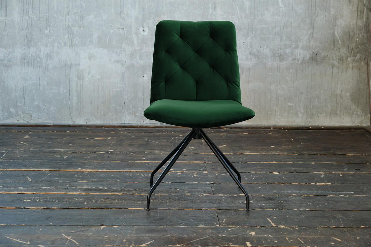 DREHSTUHL NEW CHARME Smaragdgrün Velvet - Smaragdgrün, Textil (52/87/66cm) - KAWOLA