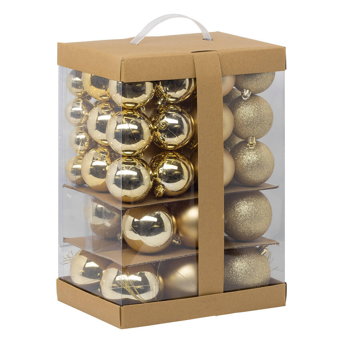 WEIHNACHTSKUGELN Gold 60er-Set - Goldfarben, Kunststoff (8/9.2/8cm) - Atmosphera Createur d´interieur