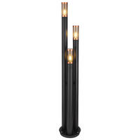 RGB LED STEHLEUCHTE Edelstahl Schwarz - Schwarz, Metall (28/28/170cm) - Globo Lighting