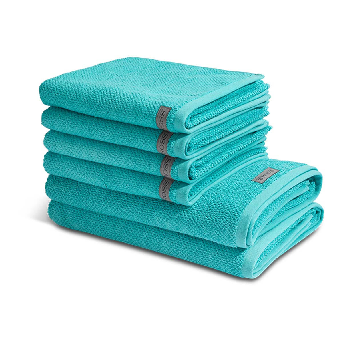 FROTTIERSET Selection 6-teilig - Türkis, Textil (50/100cm) - Ross