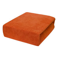 SPANNBETTLAKEN 180/200 cm, Frottee Elastisch 100 % Baumwolle Rostbraun - Terracotta, Textil (180/200cm) - Best For Home