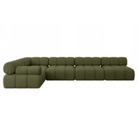 ECKSOFA modulares Sofa Mende-L3 - 380x190x70 cm Grün Bouclé - Grün, Holzwerkstoff/Textil (380/190cm) - ALTDECOR