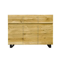 KOMMODE aus Massivholz und Metall DELIO - Eichefarben, Holz (135/100/45cm) - Rawood Furniture
