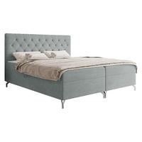 BOXBETT Guilette - H3 - Silberfarben/Hellgrau, Holz/Holzwerkstoff (160/200cm) - MIRJAN24