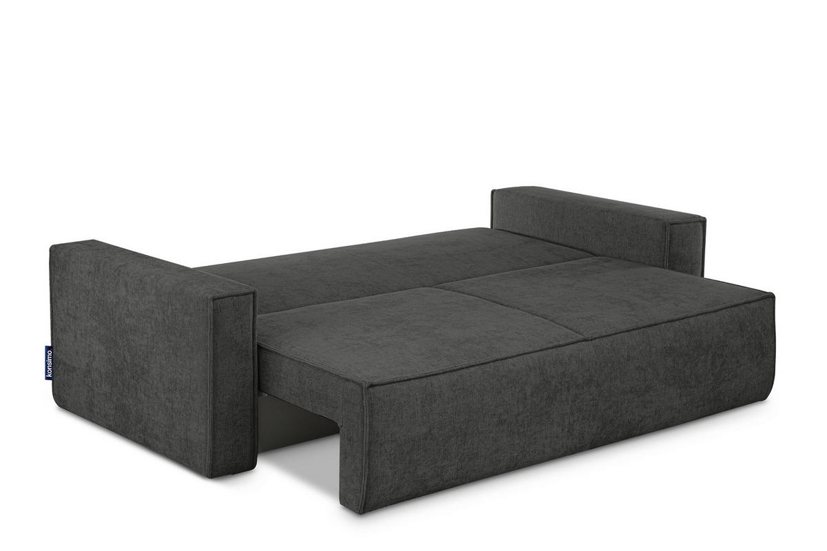 3-SITZER-SOFA NAPI II mit Schlaffunktion, silber - Silberfarben, Textil (228/89/101cm) - KONSIMO®