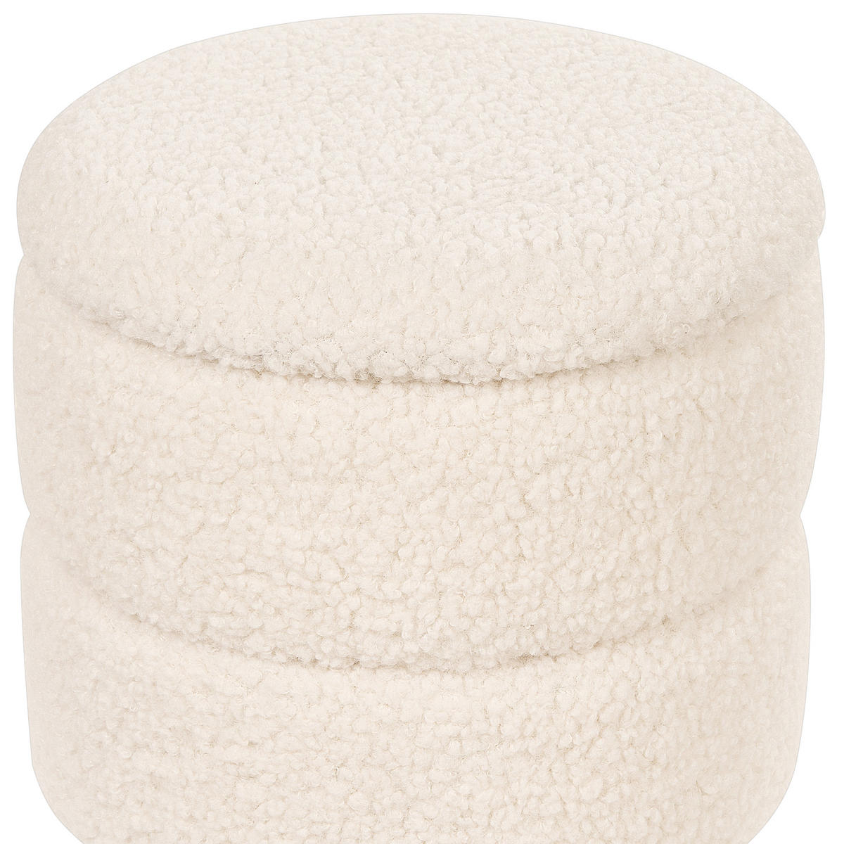 POUF Neely 35/35/38 cm - Weiß, Kunststoff/Textil (35/38/35cm) - Beliani