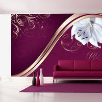 VLIESTAPETE Lila 250/175 cm - Lila/Weiß, Textil (250/1cm) - KUNSTLOFT