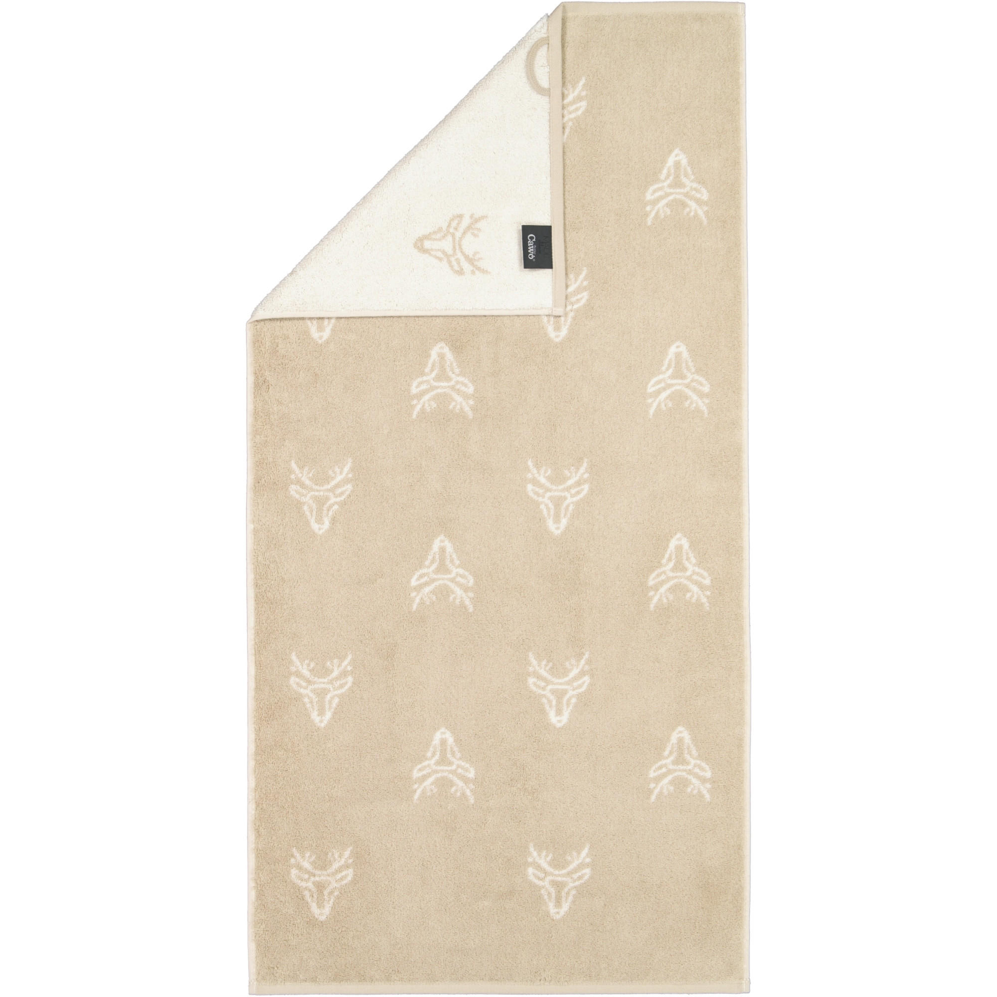 HANDTUCH ALPENCHIC EDITION ALLOVER 6229 NATUR - 33 - Beige, Textil (50/100cm) - Cawoe