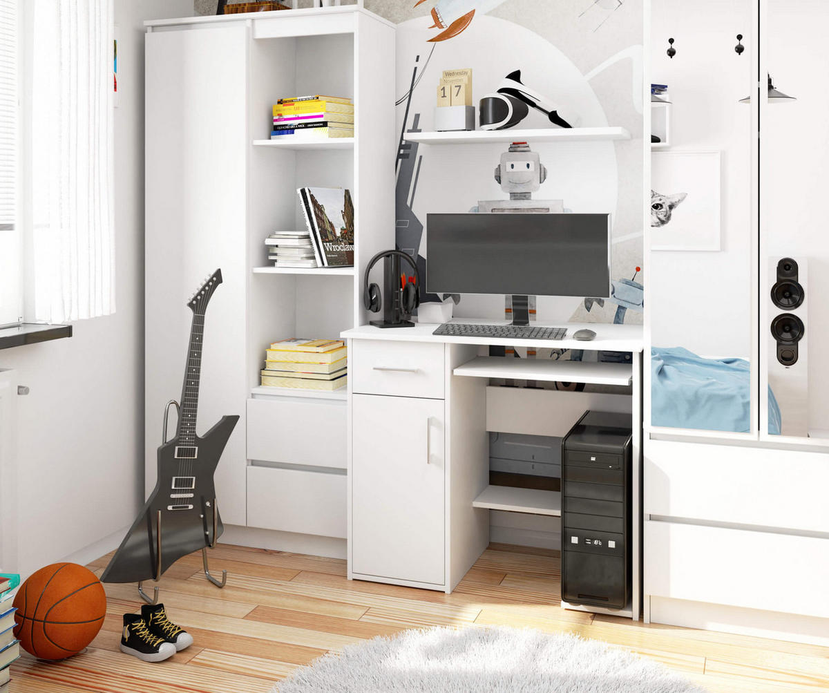 PÍSACÍ STÔL Biela 74/90/50 - biela, kompozitné drevo (50/90/74cm) - RAUMHIRSCH FURNITURE