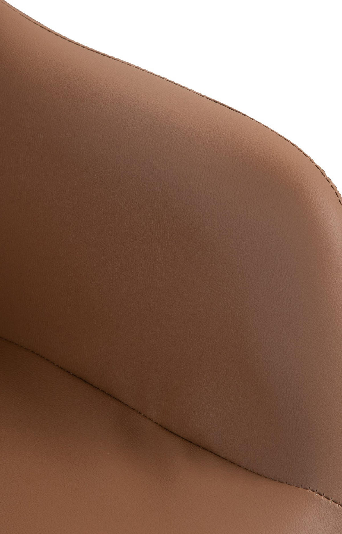 BARHOCKER Lederlook hellbraun - Hellbraun/Weiß, Textil (57/97/59cm) - CLP