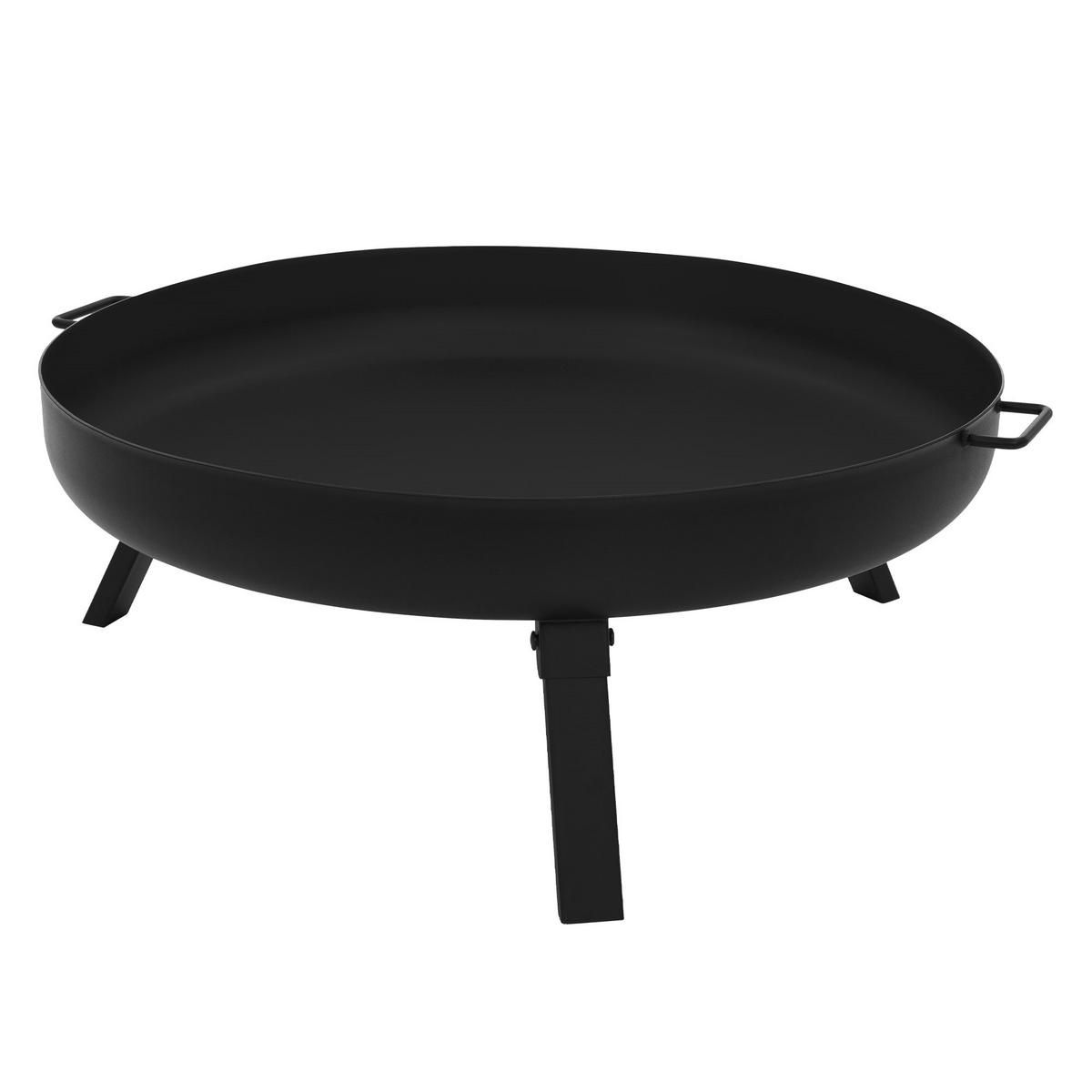 FEUERSCHALE - Schwarz, Metall (70/27/77.5cm) - ECD-Germany