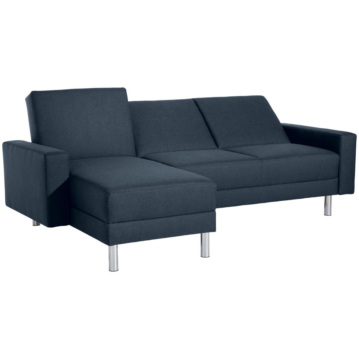FUNKTIONSSOFA mit Hocker Katryna Flachgewebe blau - Blau, Kunststoff (144/92/230cm) - 58aufmkessel