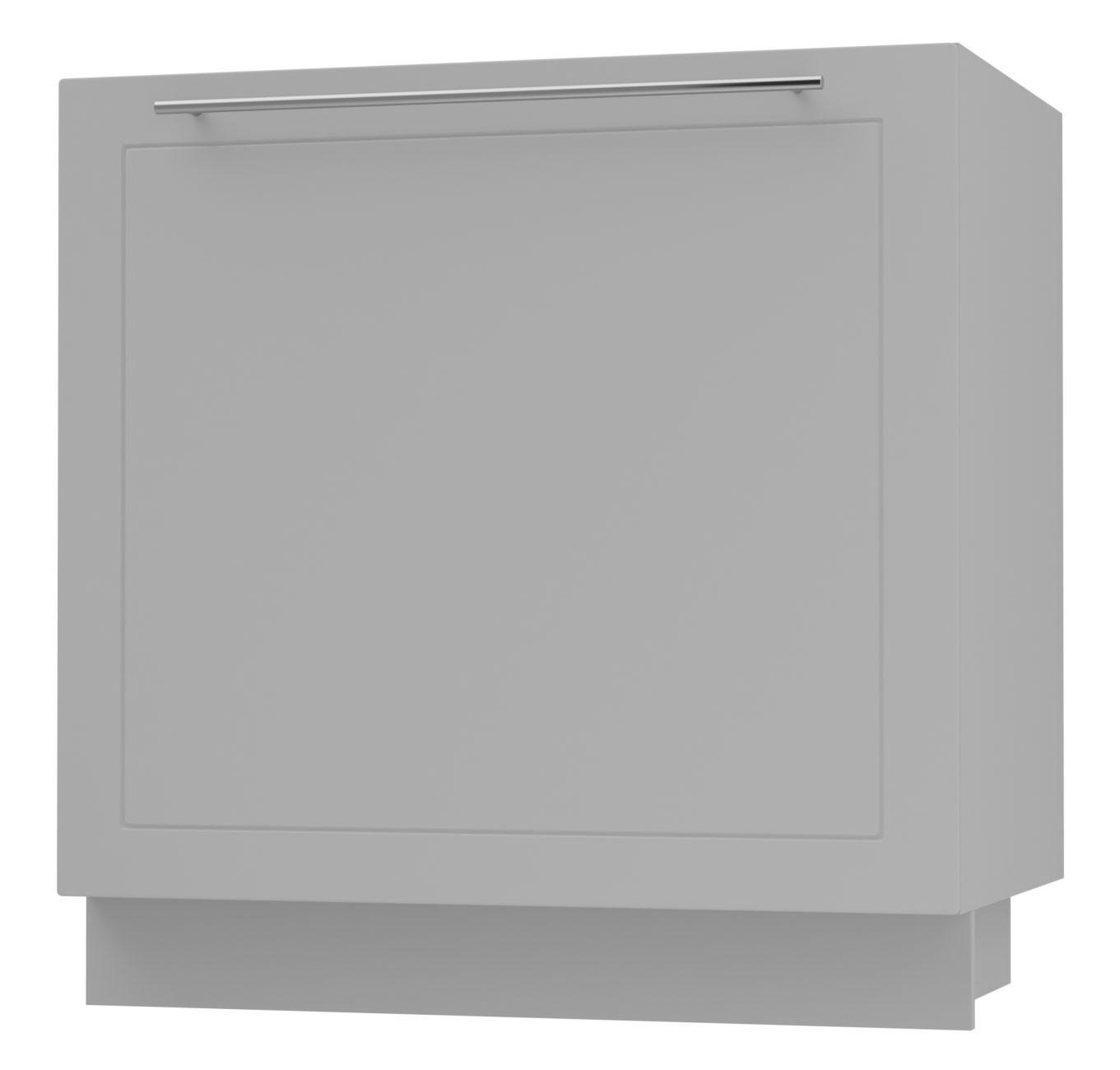 SPÜLENUNTERSCHRANK Bari D1Z/80 Grau / RAL 7040 fenstergrau 80 / 50 / 82cm Blum Teilauszug - Grau, Holz/Holzwerkstoff (80/82/50cm) - Feldmann-Wohnen