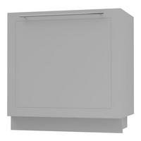 SPÜLENUNTERSCHRANK Bari D1Z/80 Grau / RAL 7040 fenstergrau 80 / 50 / 82cm Blum Teilauszug - Grau, Holz/Holzwerkstoff (80/82/50cm) - Feldmann-Wohnen