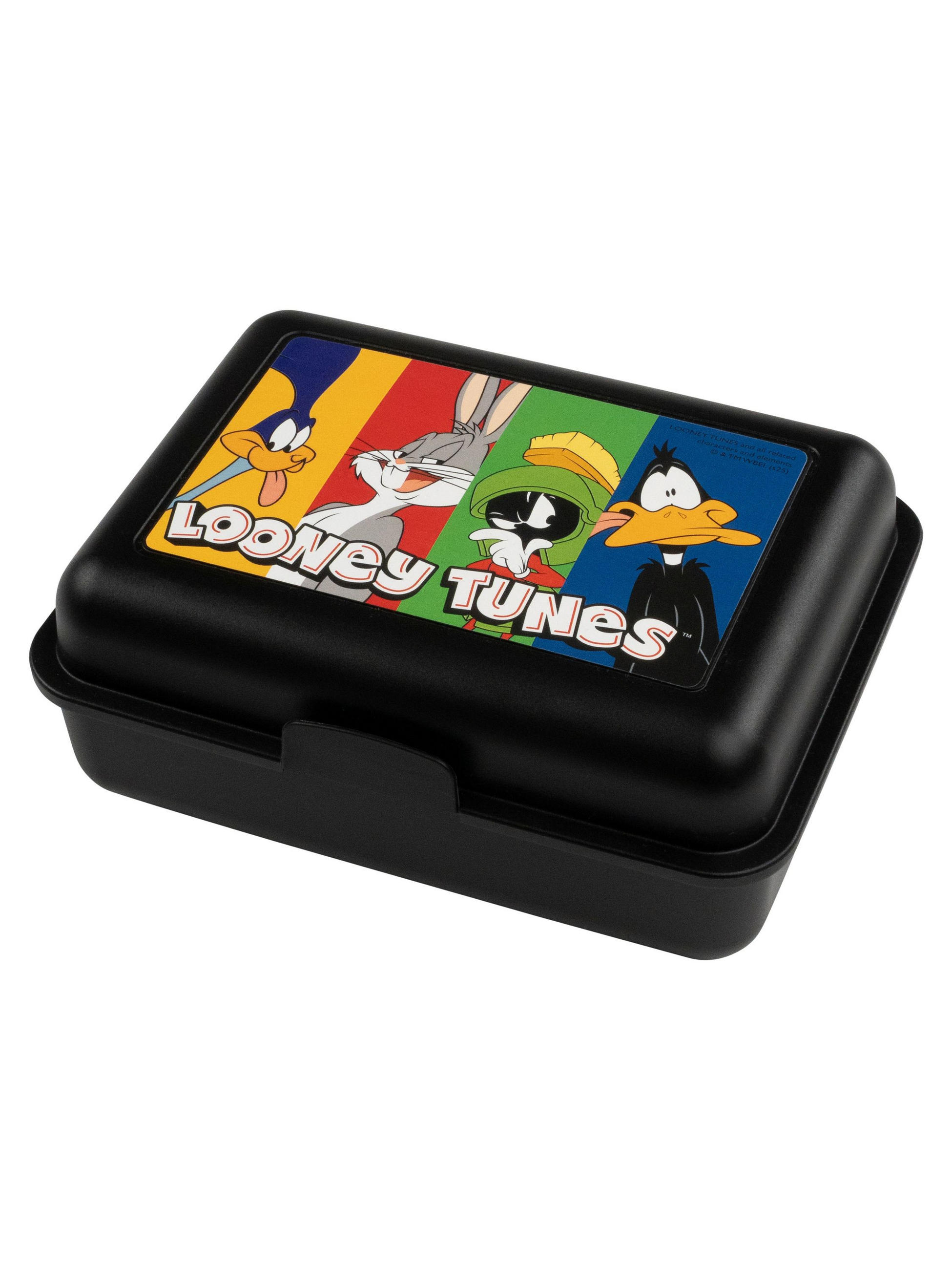 BROTDOSE Looney Tunes Road Runner, Bugs Bunny, Marvin & Daffy Duck Schwarz 17,5 x 12,8 x 6,9 cm - Schwarz, Kunststoff (17.5/6.9/12.8cm) - Looney Tunes