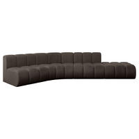 ECKSOFA modulares Sofa Brilo-L1 - 380x174x70 cm Braun - Braun, Holzwerkstoff/Textil (380/174cm) - ALTDECOR