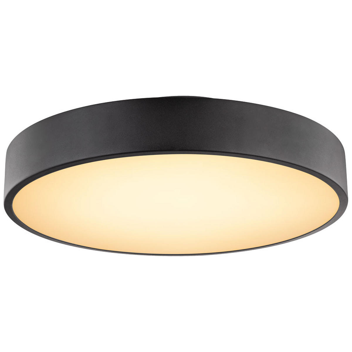 LED DECKENLEUCHTE Metall Schwarz - Schwarz, Metall (40/40/10.5cm) - Globo Lighting