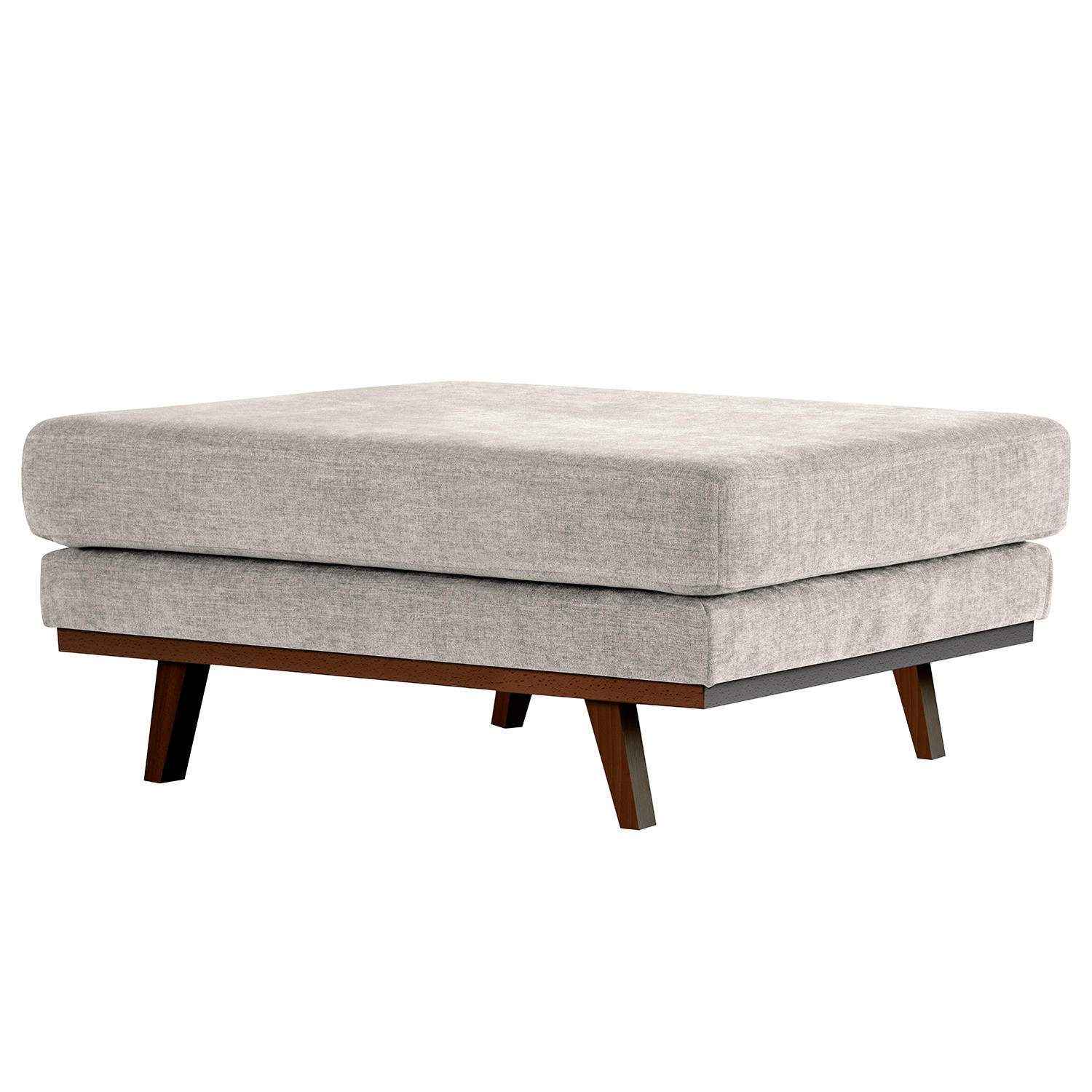 POLSTERHOCKER - Buchefarben/Grau, Textil (85/43/60cm) - home24