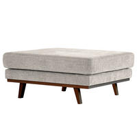 POLSTERHOCKER - Buchefarben/Grau, Textil (85/43/60cm) - home24