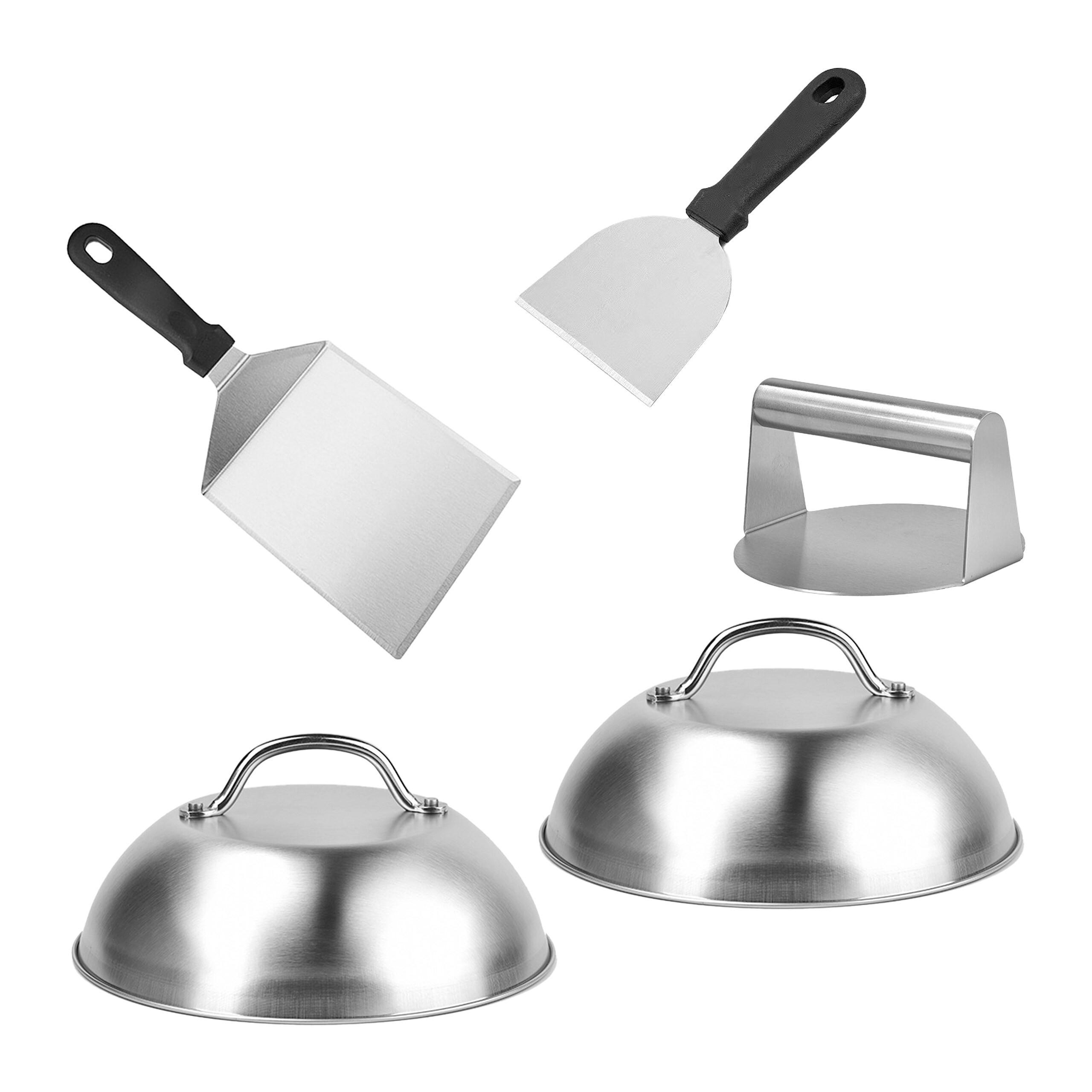 SET argintiu negru 5-piese oțel inoxidabil Smash Burger