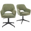 BÜROSTUHL Mika-Bryn - Schwarz/Grün, Textil/Metall (60/84/65cm) - DUBI Möbel