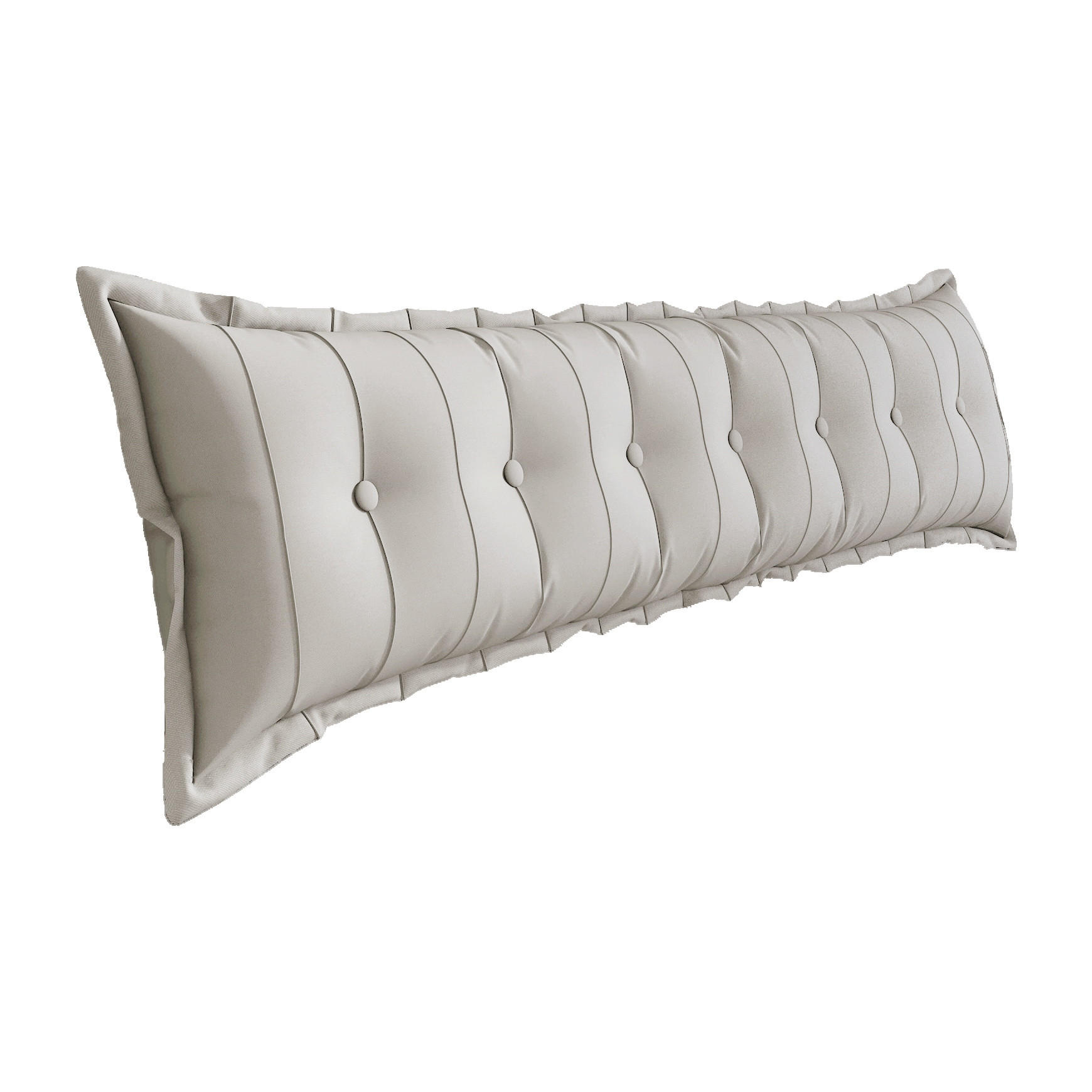 RÜCKENKISSEN Plüsch Weiß 200 cm - Weiß, Textil (50/200cm) - Vercart