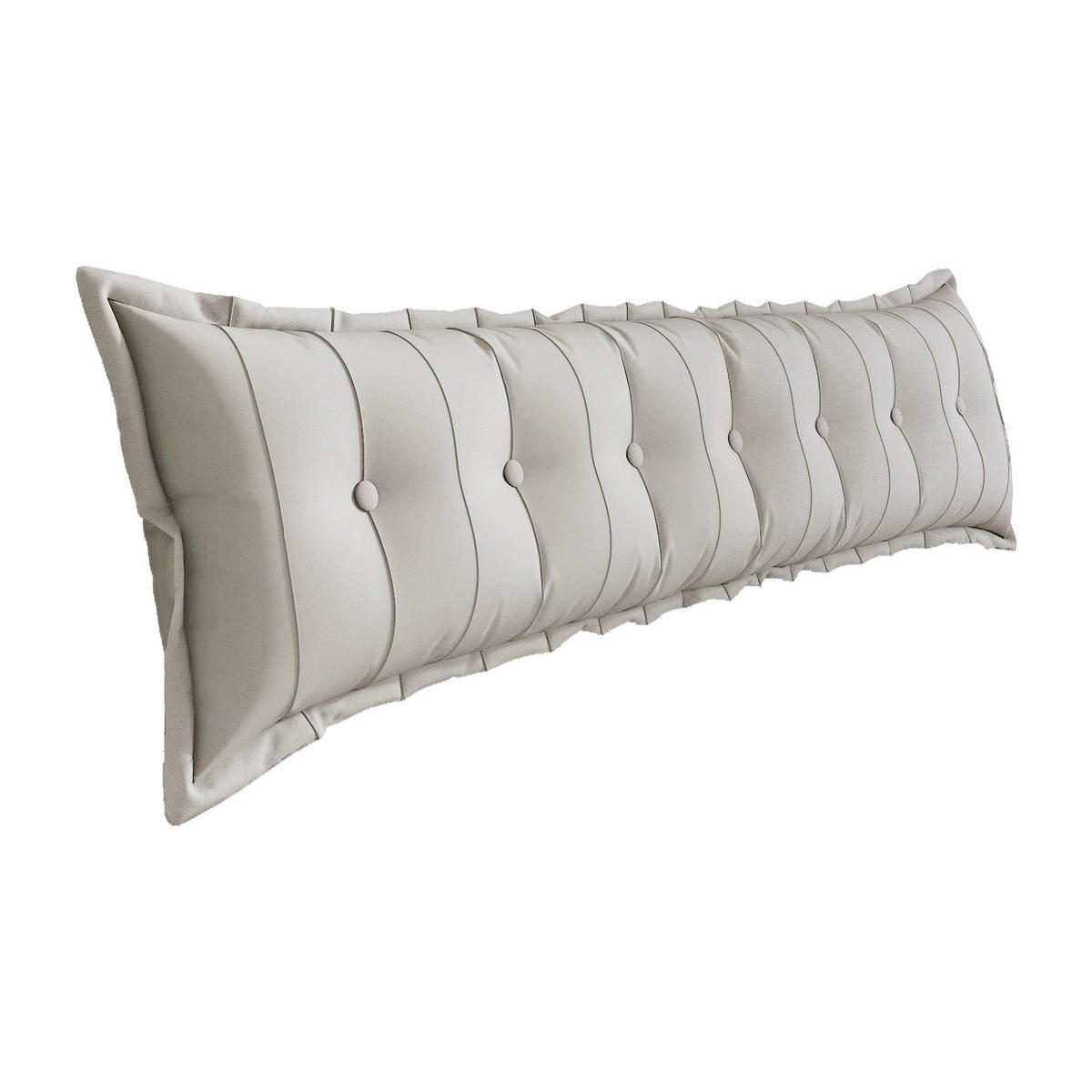 RÜCKENKISSEN Plüsch Weiß 200 cm - Weiß, Textil (50/200cm) - Vercart