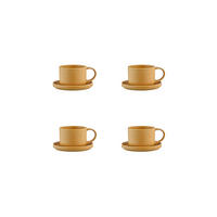 TASSEN Scandi 150ml und Untertasse Ø12cm - 8 Teile - Ocre - Gelb, Keramik (12/6.5/12cm) - Björn