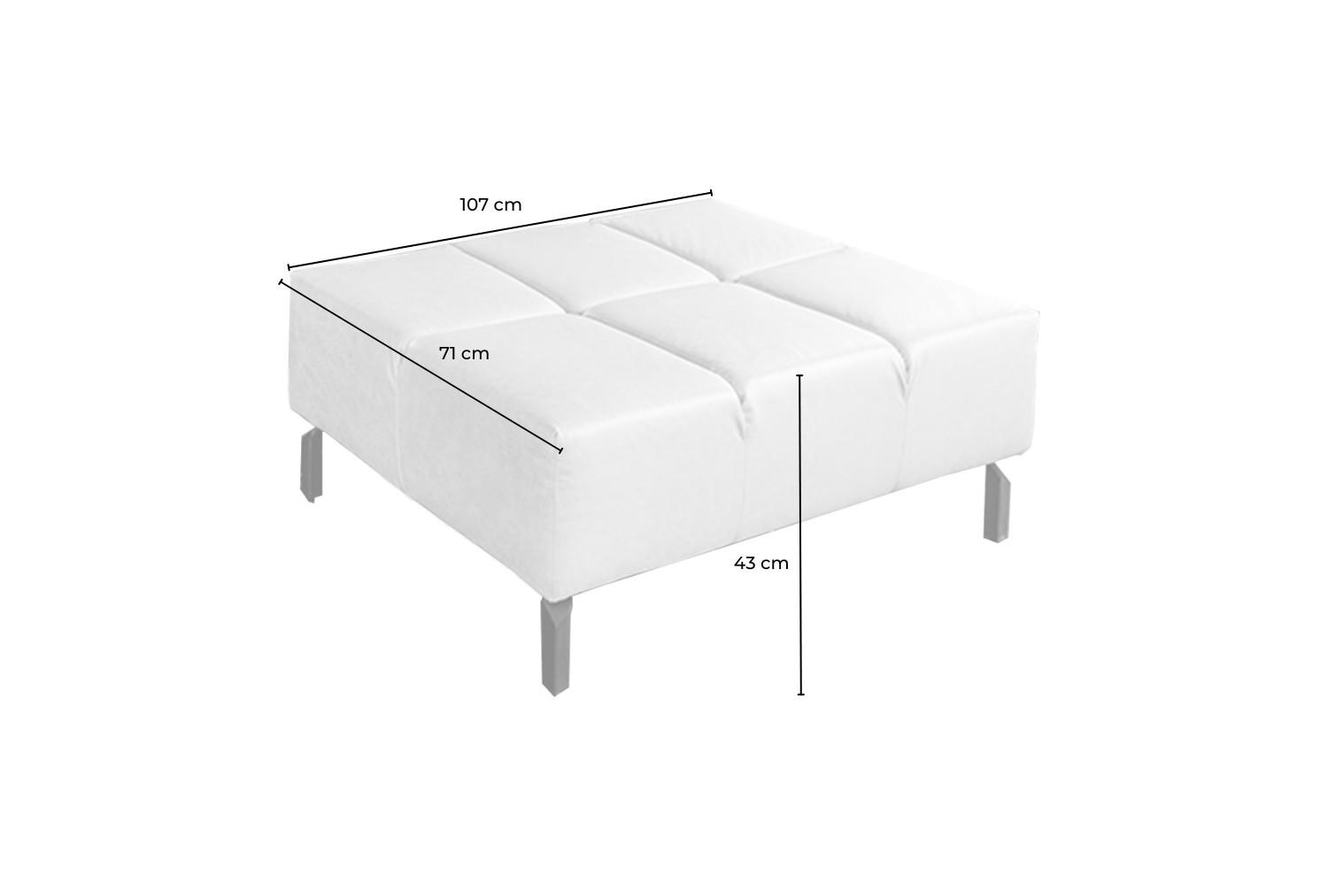 Thumbnail - Kawola Polsterhocker, Anthrazit, Leder, 1-Sitzer, Rechteckig, 107x43x71 cm, Wohnzimmer, Hocker, Sitzhocker
