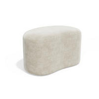 SITZHOCKER Samt Creme 60cm - Creme, Textil (60/38/38cm) - Sia Home