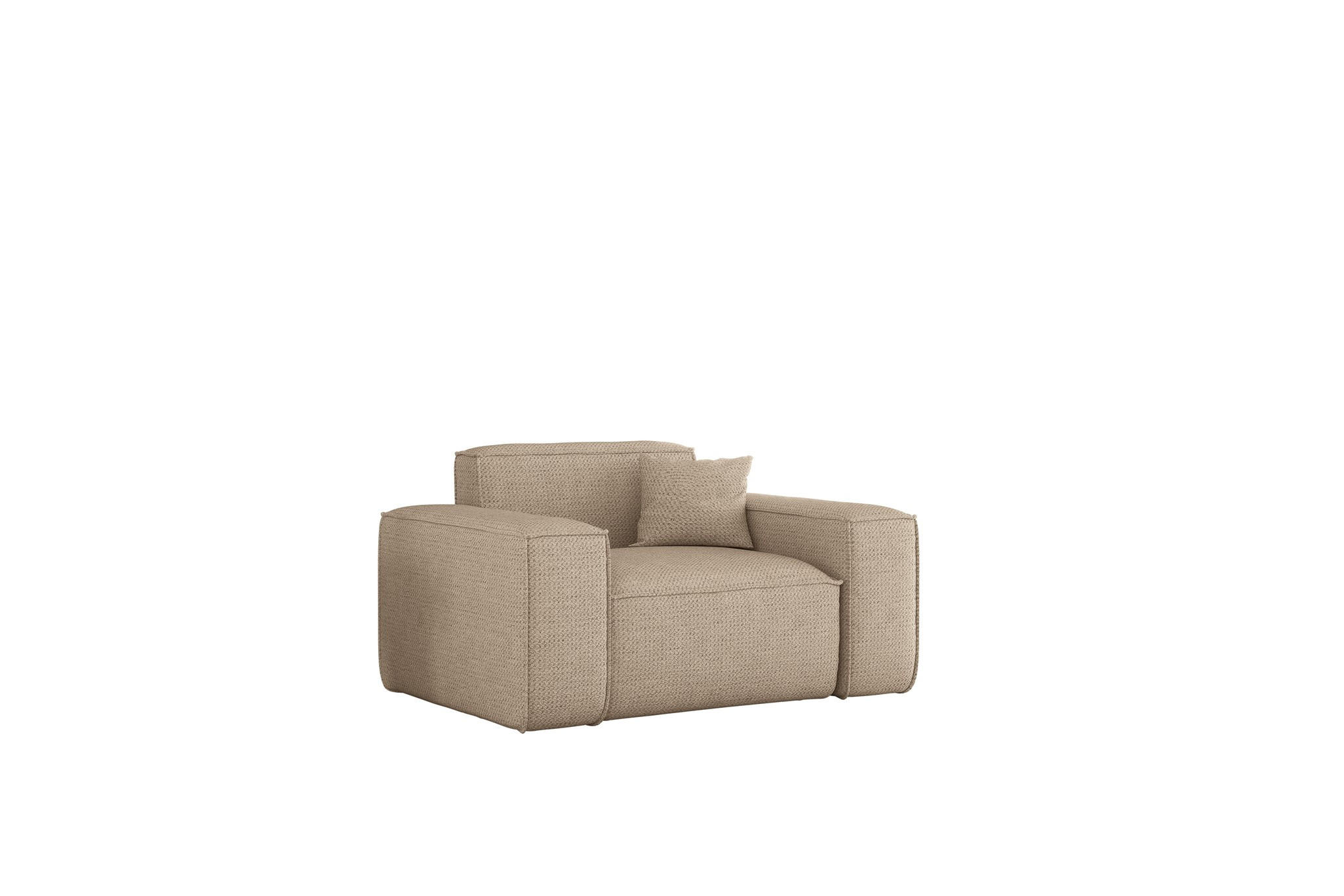 SESSEL Celes Premium In Artico - Beige, Holzwerkstoff/Textil (121/73/90cm) - Fun Möbel