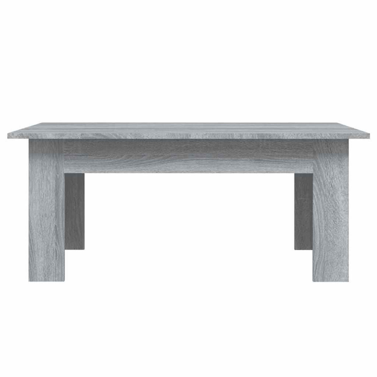 COUCHTISCH Moderner 100/60/42 cm aus Holzwerkstoff Grau Sonoma Rechteckig - Silbereichenfarben, Holz (60/100/42cm) - vidaXL