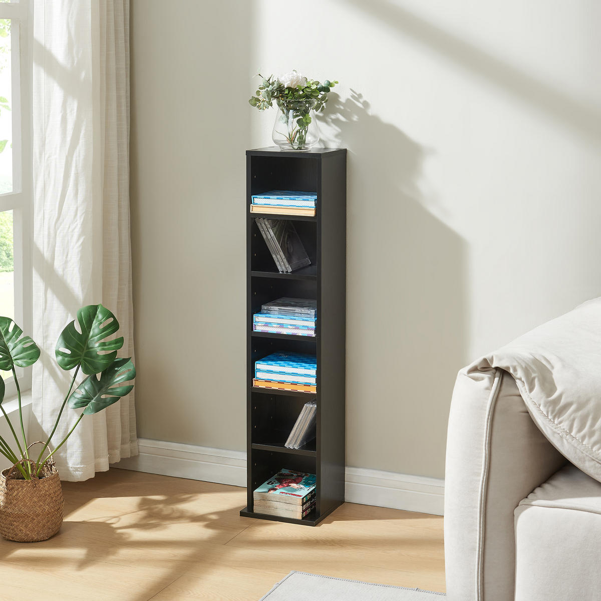 Schwarz, Holzwerkstoff (20/90/20cm) - [en.casa]