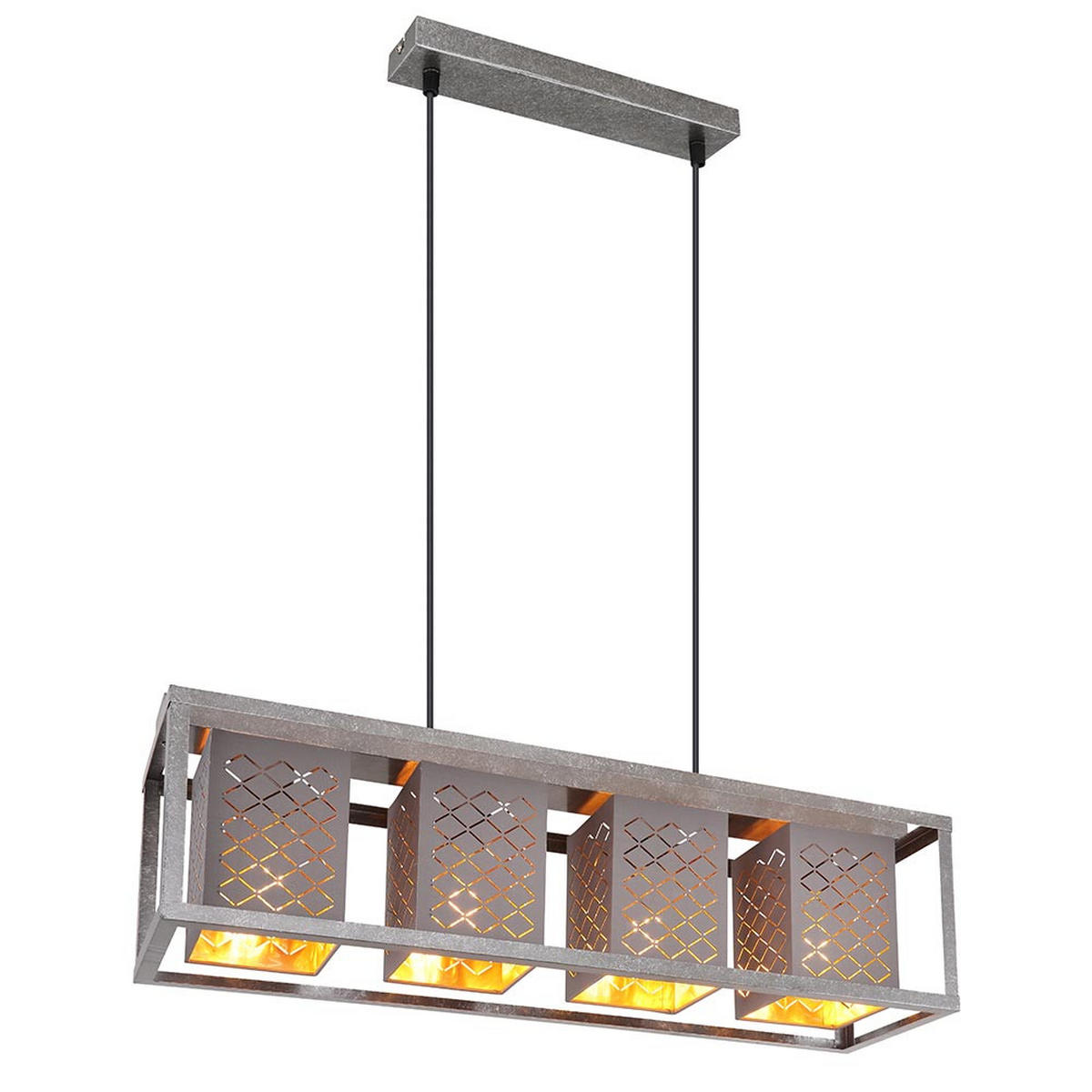 HÄNGELEUCHTE Metall Grau - Grau, Metall (75/20/120cm)