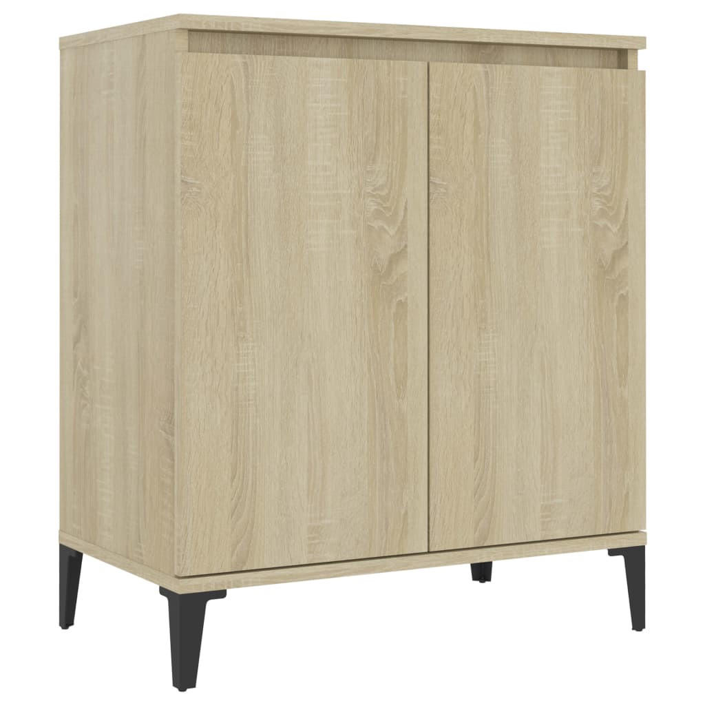 SIDEBOARD mit 2 Türen, Metallbeinen 60/35/70 cm aus Holzwerkstoff Sonoma-Eiche Dekor - Sonoma Eiche, Holz (60/70/35cm) - vidaXL