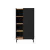 REGAL System 77 - Schwarz, Holzwerkstoff/Metall (74/140/44cm) - MIRJAN24