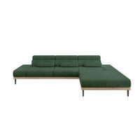 ELEKTRISCHES ECKSOFA Rechts MONA 316x205x85 Grün Cord - Salbeigrün/Grün, Holzwerkstoff/Textil (316/205cm) - ALTDECOR