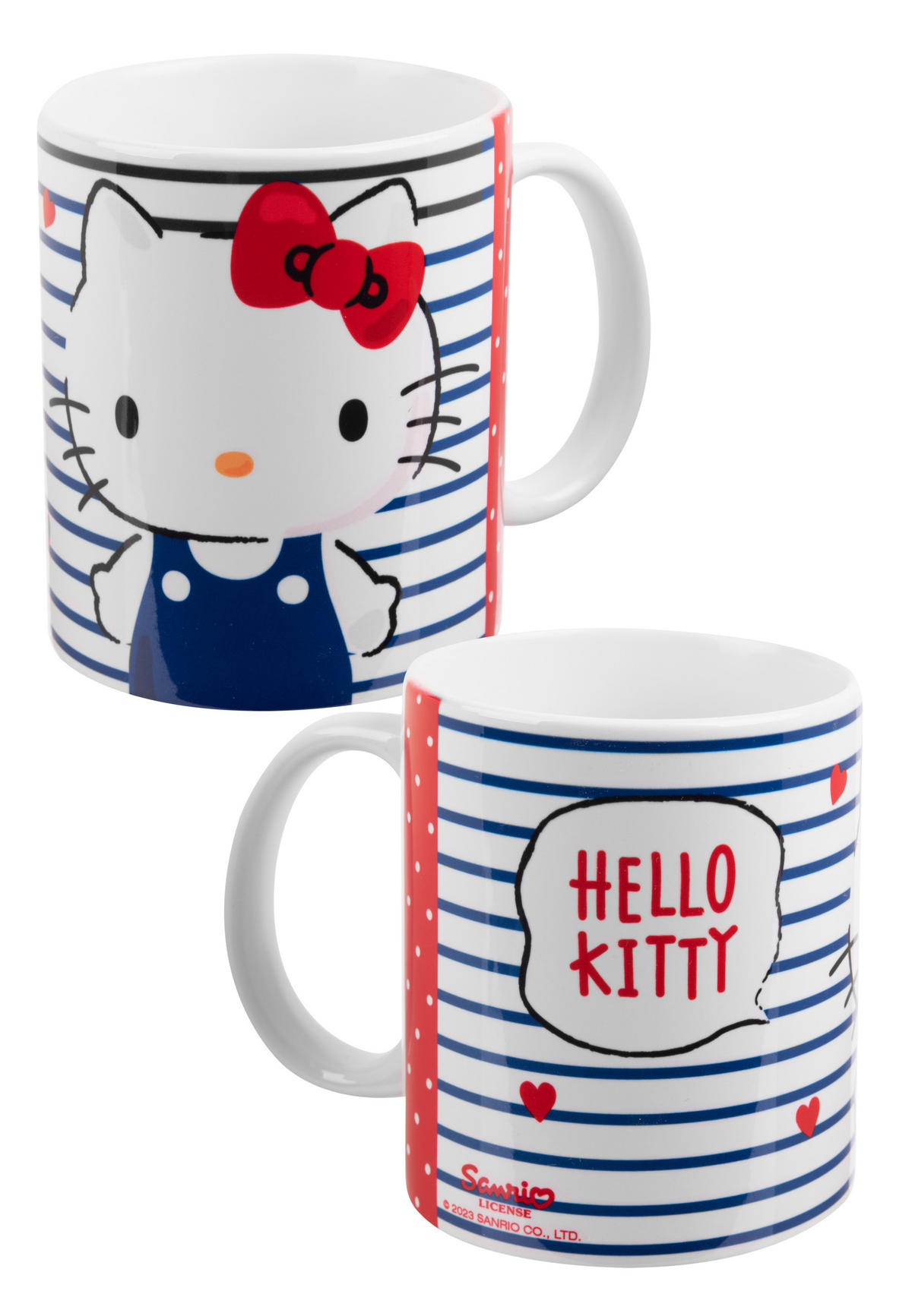 KAFFEEBECHER Hello Kitty Hearts Mehrfarbig 320 ml - Multicolor, Keramik (0.32L) - Hello Kitty