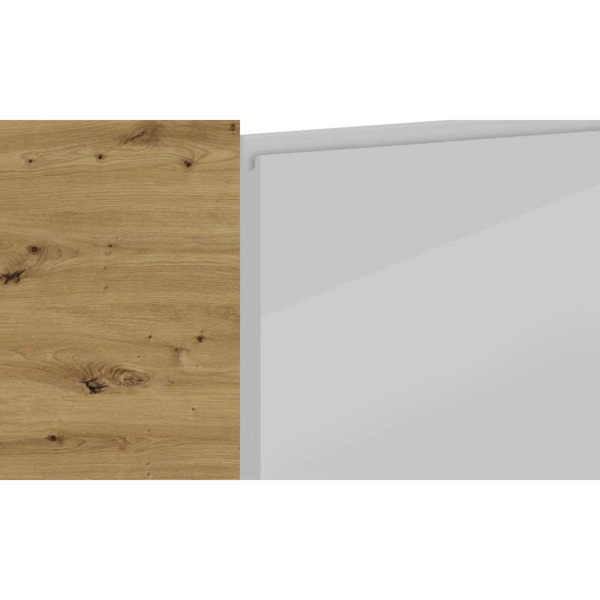 ECKHÄNGESCHRANK Avellino W14/60 Eiche Artisan / Grau Acryl Hochglanz 60 / 60 / 96cm - Eiche Artisan/Grau, Holz/Holzwerkstoff (60/96/60cm) - Feldmann-Wohnen