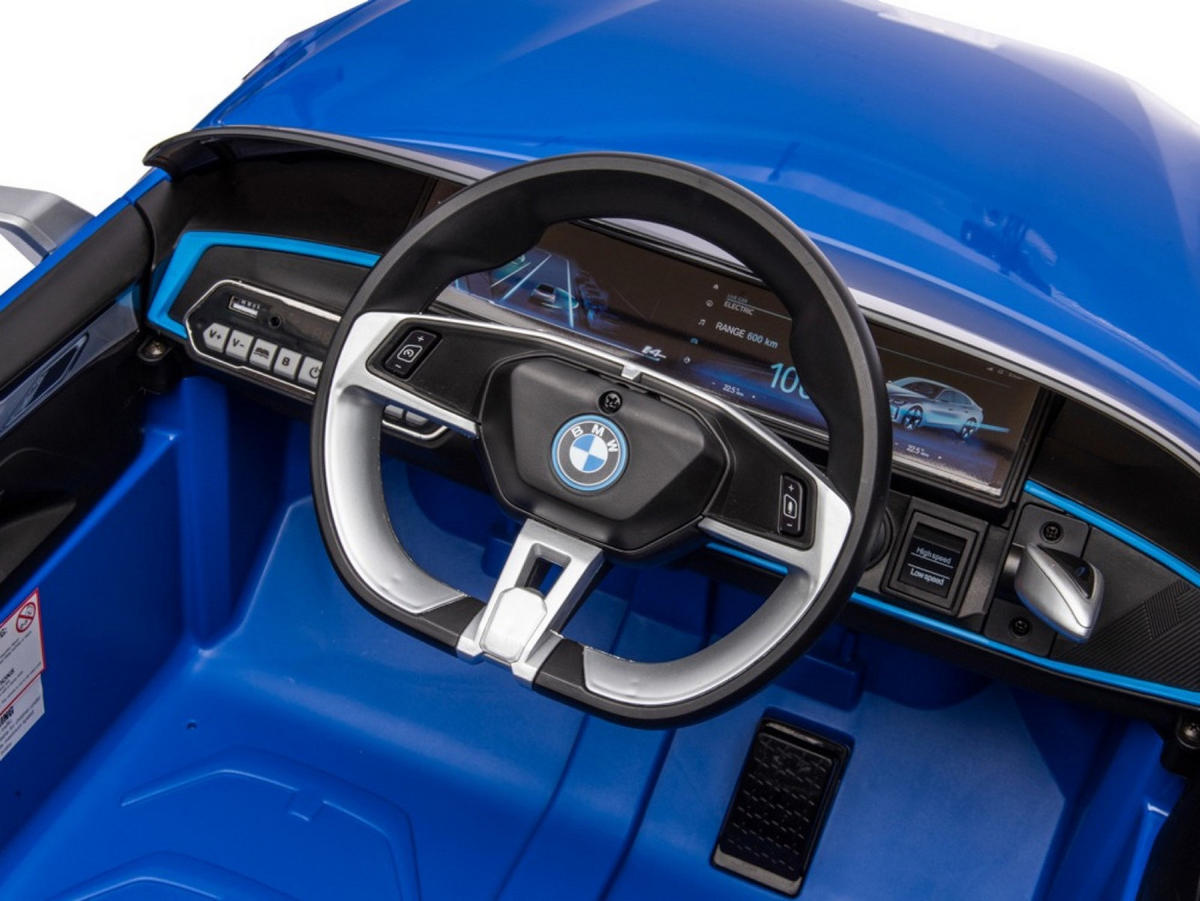 KINDER ELEKTROAUTO BMW i4 blau - Blau, Kunststoff (115/67/54cm) - TPFLiving