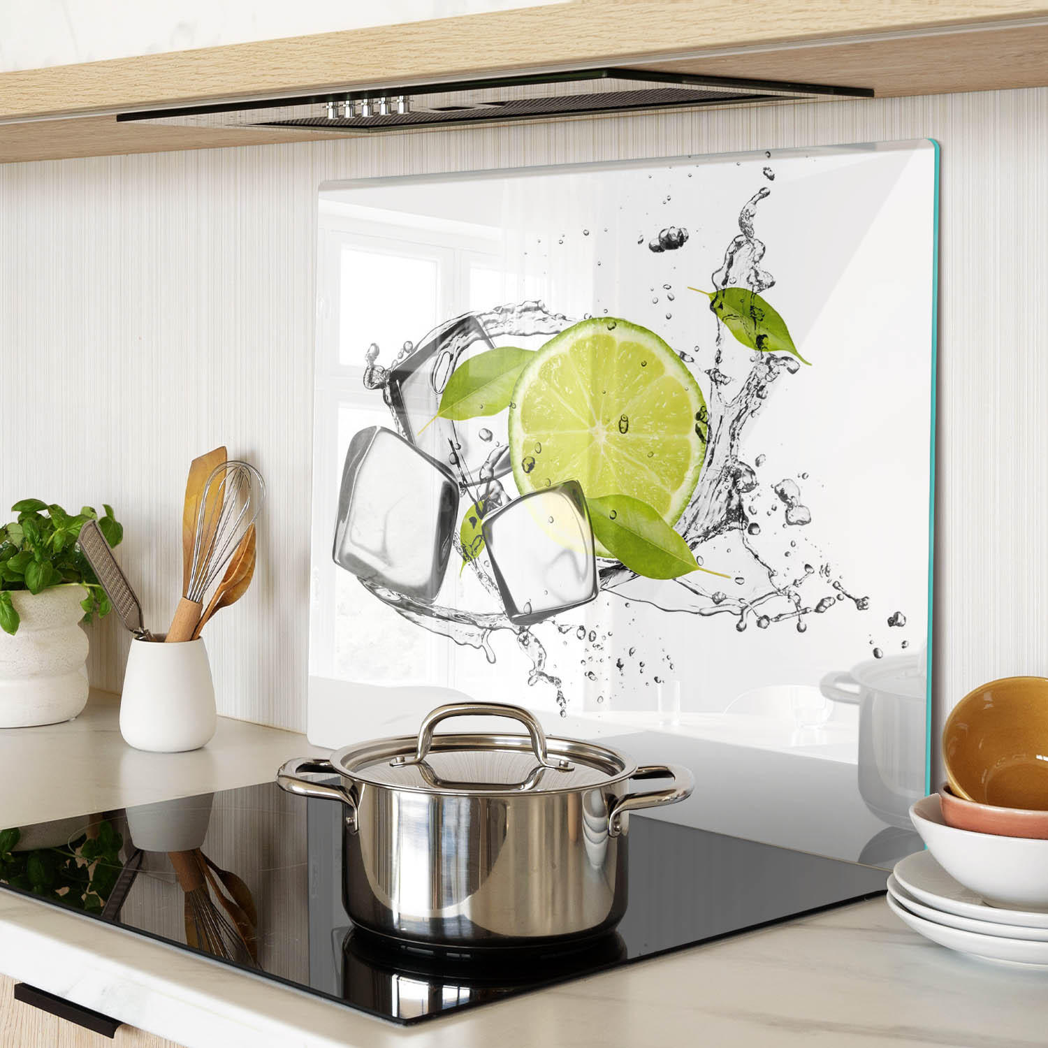 GLASPLATTE 60x52 cm Limetteneis - Grün, Glas (60/0.4/52cm) - TULUP