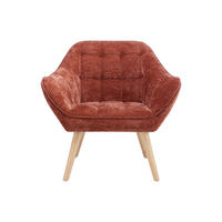 SESSEL mit gerader Rückenlehne - 1 Person - Stoff - Terracotta - - Terracotta, Textil (82/77/73cm) - Vente-Unique